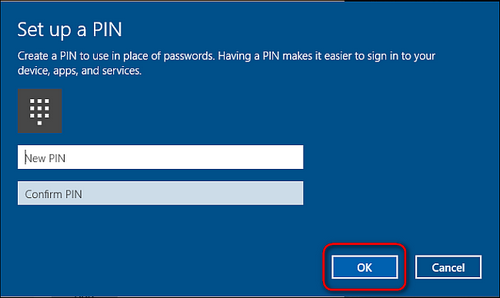 Cách tạo mật khẩu bằng mã pin trong Windows 10